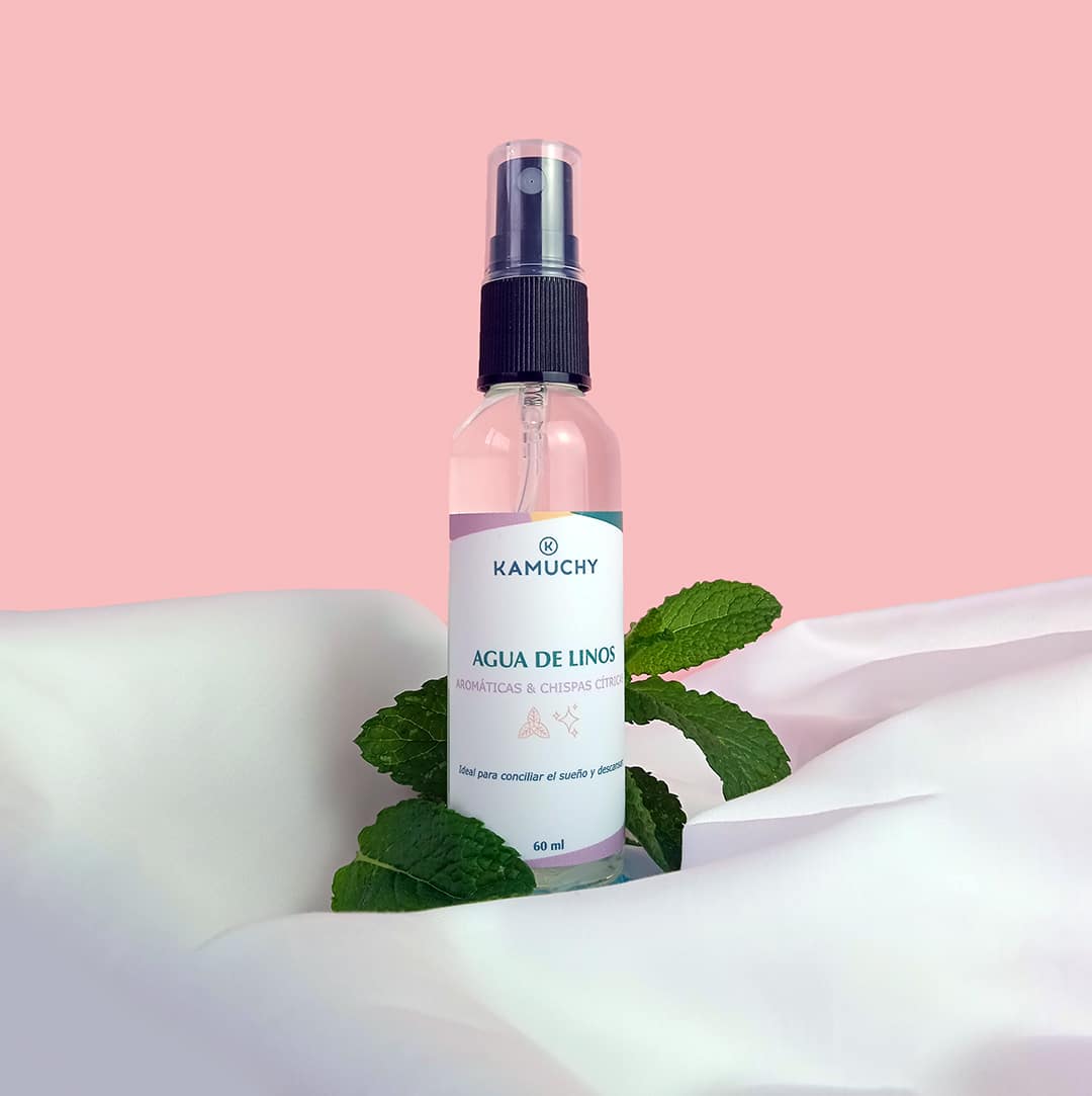 Agua de linos aromaticas y chispas citricas